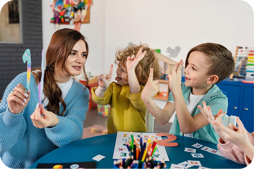 Children learning and exploring at Calling Star Academy